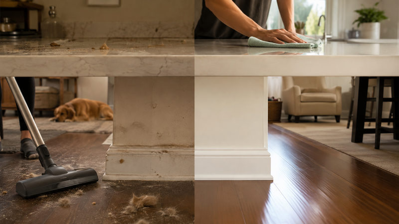 How Regular House Cleaning Prevents Build-Up